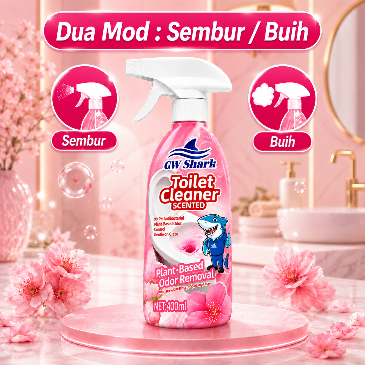 Pink Toilet Cleaner Hero